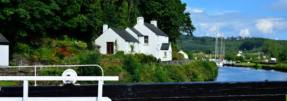 Cairnbaan en het Crinan Canal in Schotland