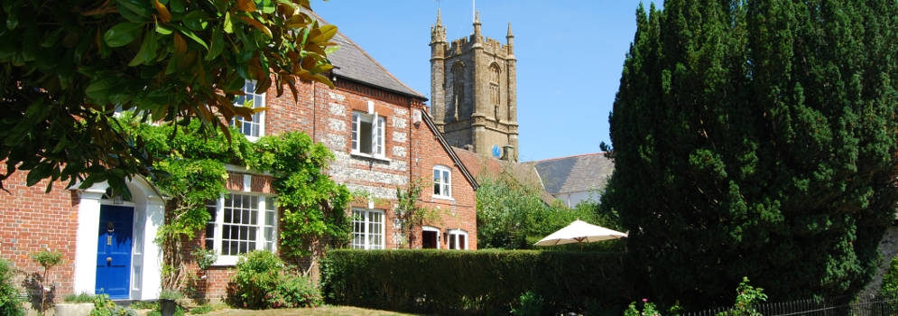 Het dorp Cerne Abbas in Dorset
