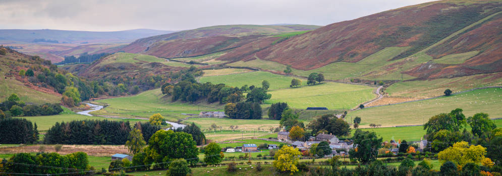 Coquet Valley in Northumberland, Noord Engeland