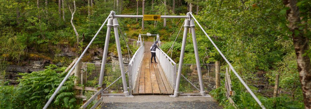 Corrieshalloch Gorge in Noord Schotland