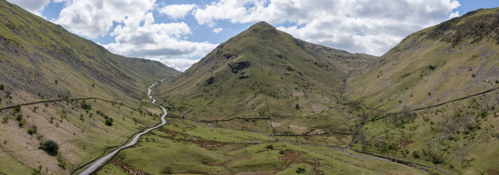 Bergpas Kirkstone in het Lake District, Derbyshire