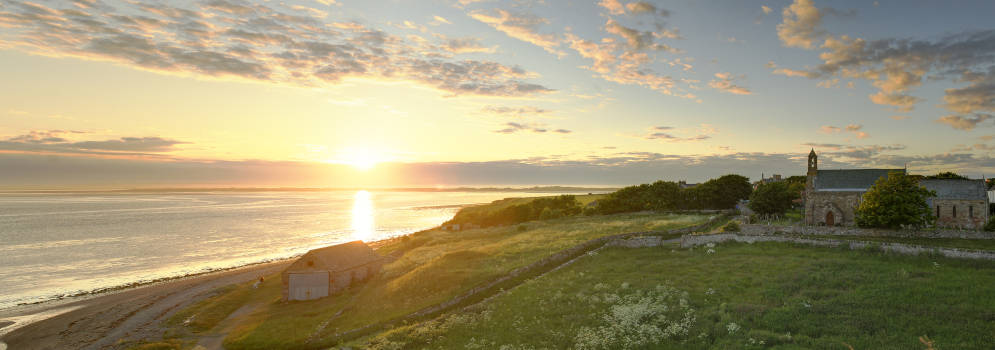Lindisfarne Castle in Northumberland, Noord Engeland