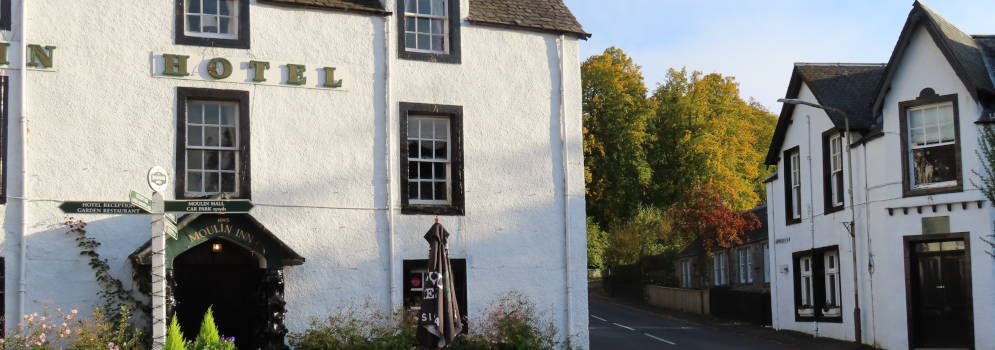 Het dorpje Moulin in Perth and Kinross, Schotland
