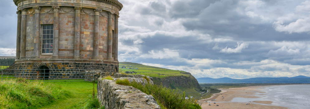 Mussenden Temple in County Londonderry, Noord-Ierland