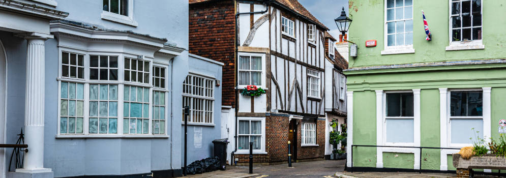Het stadje Sandwich in Kent