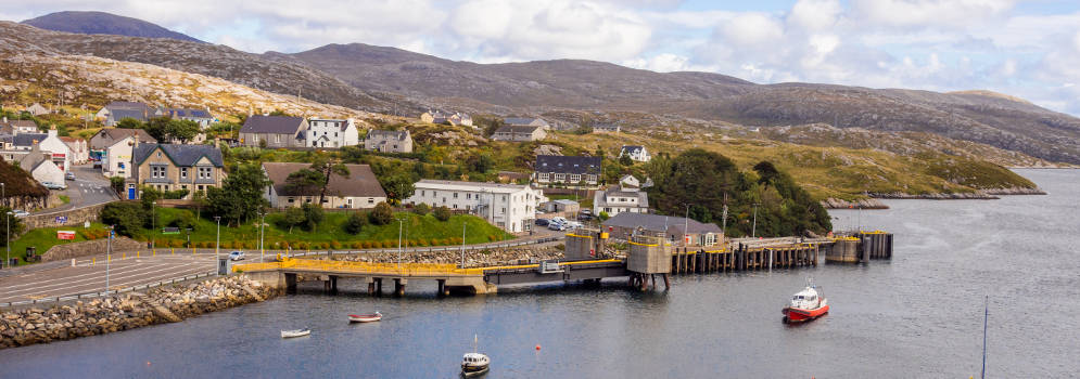 Witte stranden op het eiland Harris in Schotland