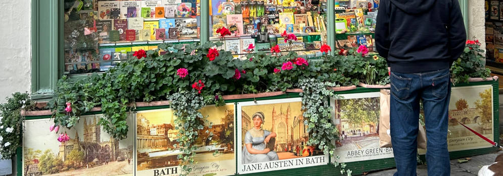 Boekwinkeltje in Bath. Engeland