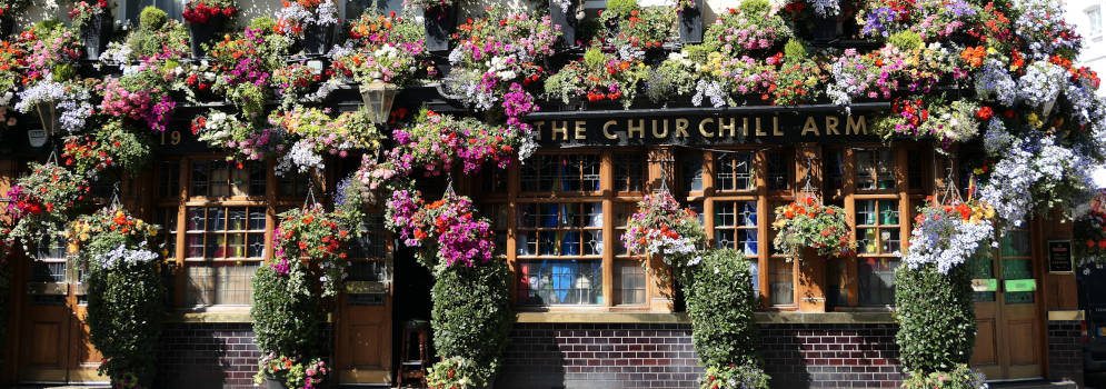 Een pub in Kensington, Engeland